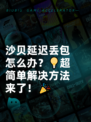 沙贝延迟丢包怎么办？💡超简单解决方法来了！🎉