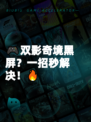 🎮双影奇境黑屏？一招秒解决！🔥
