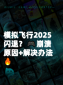 模拟飞行2025闪退？🎮崩溃原因+解决办法🔥
