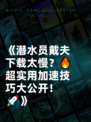 《潜水员戴夫下载太慢？🔥超实用加速技巧大公开！🚀》