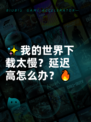 ✨我的世界下载太慢？延迟高怎么办？🔥