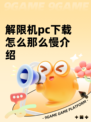 解限机pc下载怎么那么慢介绍