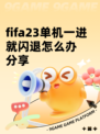 fifa23单机一进就闪退怎么办分享