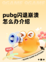 pubg闪退崩溃怎么办介绍