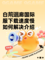 白荊迴廊国际服下载速度慢如何解决介绍