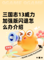 三国志13威力加强版闪退怎么办介绍