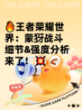 🔥王者荣耀世界：蒙犽战斗细节&强度分析来了！💥