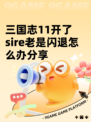 三国志11开了sire老是闪退怎么办分享