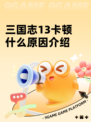 三国志13卡顿什么原因介绍