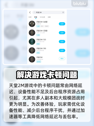 天堂2M卡顿？这些问题搞定流畅玩！🔥🎮截图2