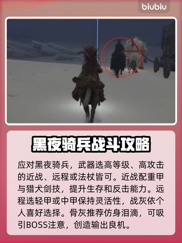 艾尔登法环黑夜骑兵剑刃戟打法💡一击致命！截图3