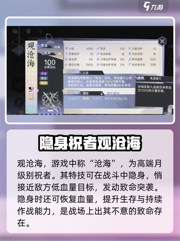 咏月风雅观沧海🔥角色大揭秘！游戏名角色全了解✨截图2