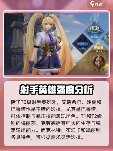 决胜巅峰！王者荣耀射手英雄强度大起底💥截图4