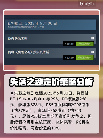 失落之魂🔥首发价格及平台大曝光！💥截图2