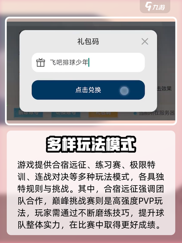 排球少年手游兑换码分享介绍截图4