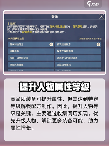 荒野起源人物属性怎么提升介绍截图3