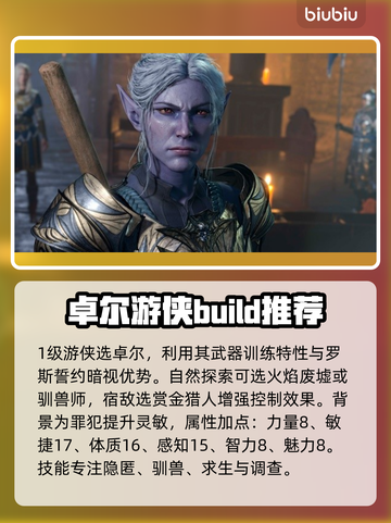 博德之门3🔥游侠子职业玩法大揭秘！✨截图3