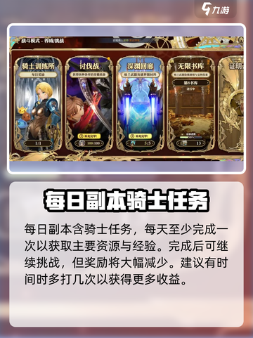 剑与骑士团每日副本要打吗介绍截图2