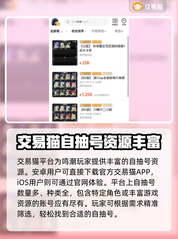 鸣潮⚡自抽号购买平台推荐🔥游戏党必看！截图2