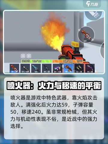 像素射击喷火器🔥，游戏名不虚传，威力惊人⚡！截图2