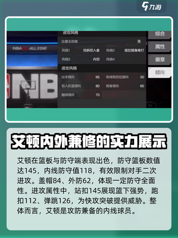 NBA2K手游🔥德安德烈艾顿使用攻略⚡截图4