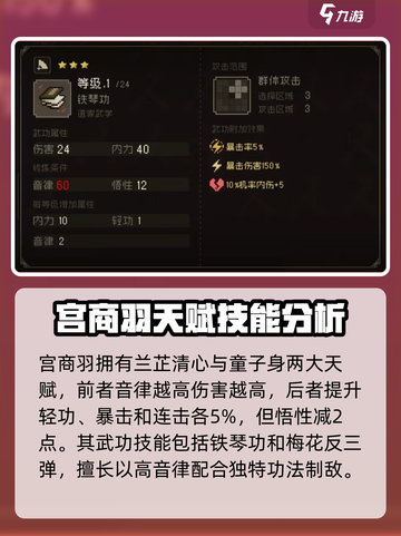 大江湖之苍龙与白鸟🔥宫商羽获取及技能效果详解截图3