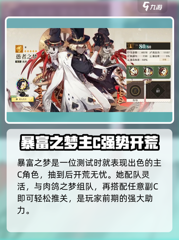 无尽梦回🔥强势角色推荐，助你称霸游戏❗截图2