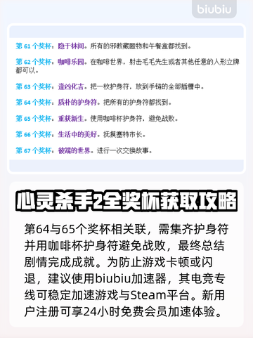 《心灵杀手2》白金全成就条件⚡速来挑战！截图8