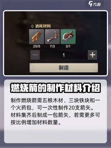 荒野起源燃烧箭消耗材料一览介绍截图2