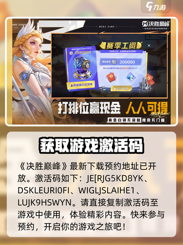 决胜巅峰激活码一览介绍截图2
