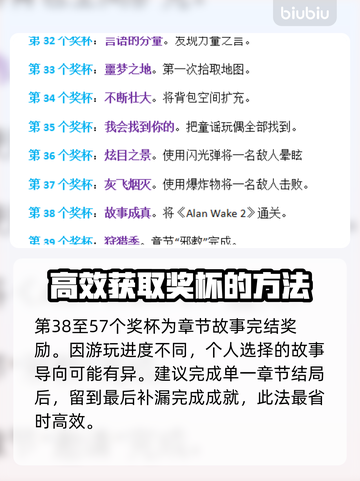 《心灵杀手2》白金全成就条件⚡速来挑战！截图5