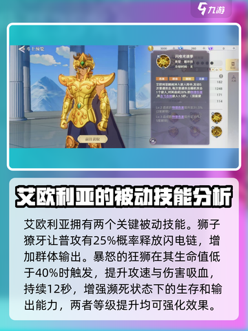 圣斗士星矢重生艾欧利亚强度分析💥🔥游戏必备！截图4