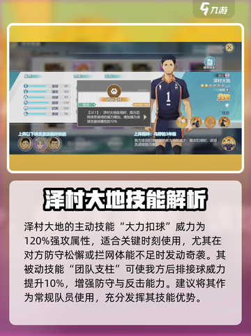 《排球少年手游泽村大地强度曝光💥》截图3