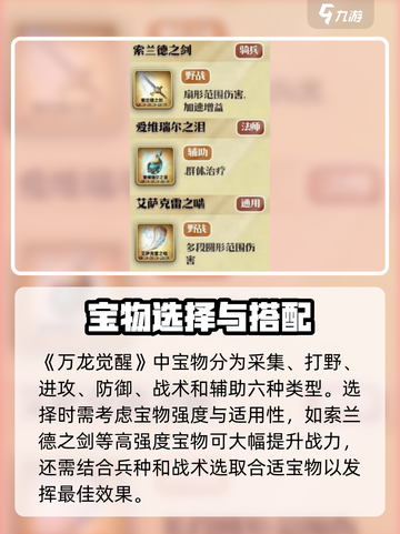 万龙觉醒💎宝物搭配攻略，最强组合一键Get！截图2