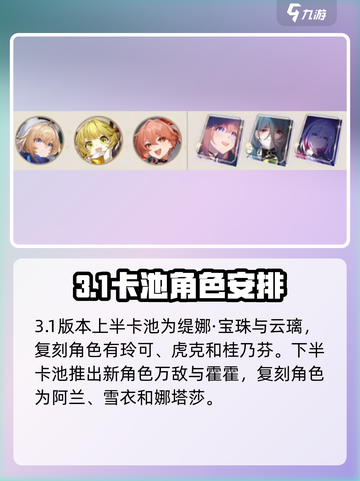 崩坏星穹铁道3.1复刻角色有哪些介绍截图2