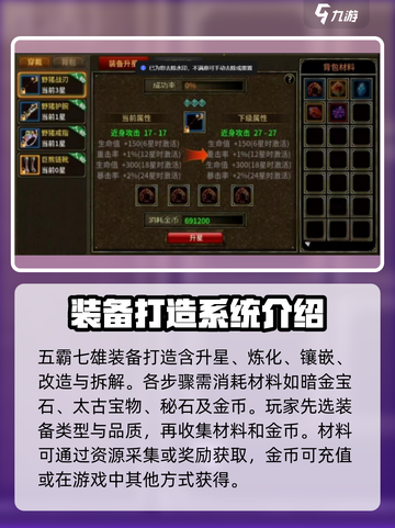五霸七雄🔥装备打造秘籍💎助你称霸游戏世界！截图2