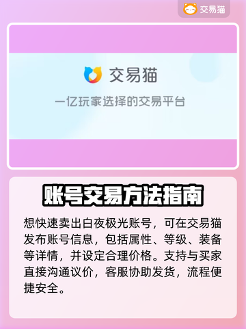 白夜极光账号交易💡超值卖号秘籍🎉截图3