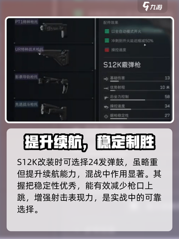 三角洲行动S12K改装建议介绍截图3