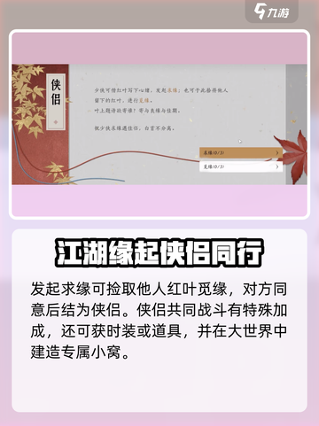燕云十六声🔥侠侣玩法全揭秘！新手必看👇截图4