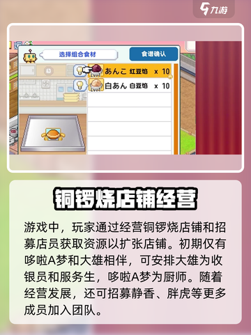 哆啦a梦的铜锣烧店物语淀场氏怎么玩介绍截图2