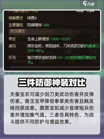 大侠立志传金色防具有哪些介绍截图2