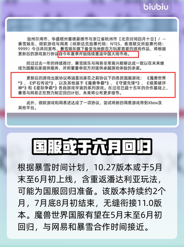 魔兽世界国服或将重磅回归！🎮🔥截图3