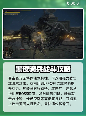 艾尔登法环🔥黑夜骑兵剑刃戟打法揭秘！轻松通关⚡截图4