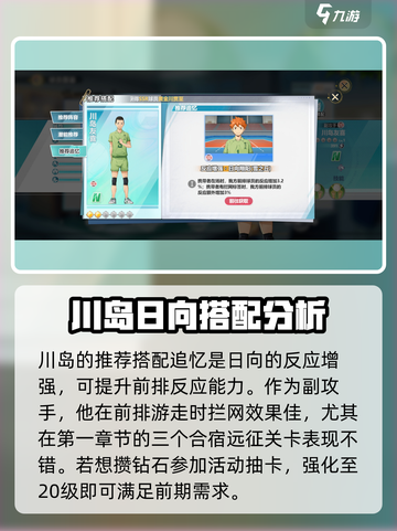 排球少年手游🔥川岛友喜超强搭配攻略⚡截图4