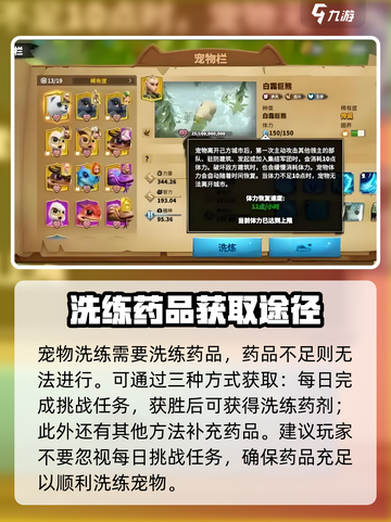 万龙觉醒宠物洗练药怎么弄介绍截图3