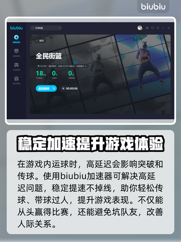 全民街篮延迟卡顿？用这个加速器✅超稳！截图4