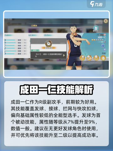 排球少年手游🔥成田一仁强度分析💥超详细球员解析来啦！截图2
