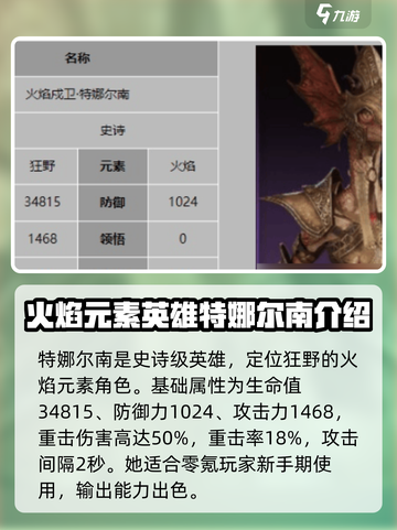 龙息神寂特娜尔南职业怎么样介绍截图2