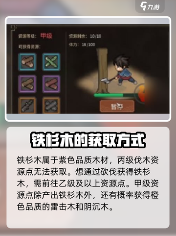 《大侠立志传》铁杉木获取方法🔥轻松拿道具！截图2