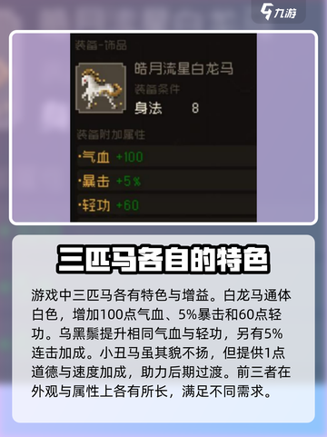 大江湖之苍龙与白鸟李大路的马介绍介绍截图2